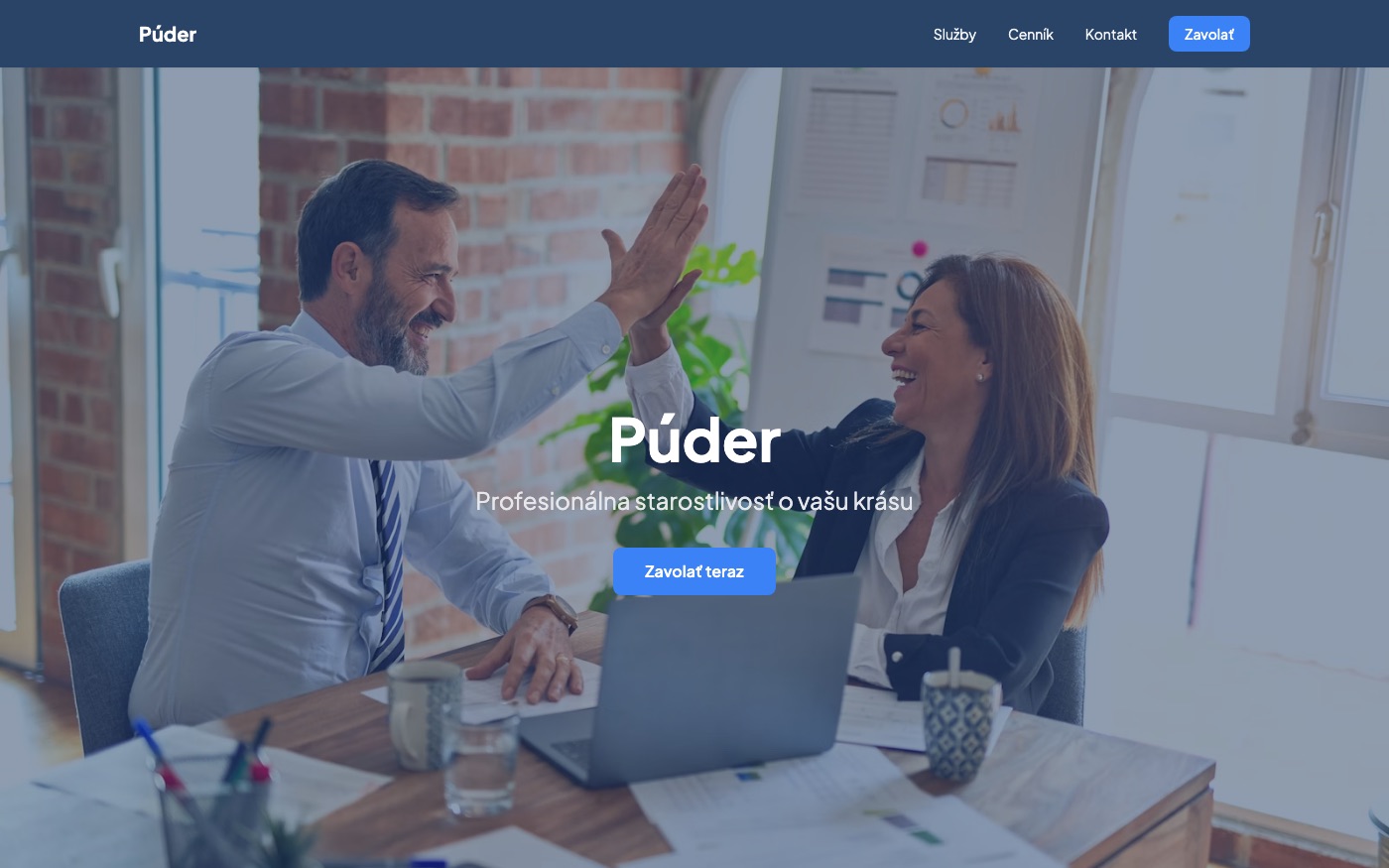 Návrh webu pre kozmetický salón